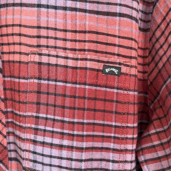 NWT Billabong Men’s Coastline Flannel Shirt Rose Dust Size S - Picture 12 of 13